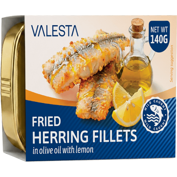 Fried Herring Fillets In Olive Oil With Lemon
