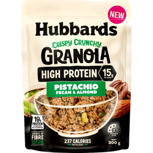 Hubbards Crispy Crunchy Granola Pistachio Pecan & Almond 300g