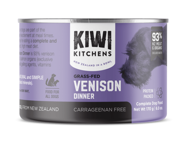 Kiwi Kitchens Venison Wet Dog Food - 170g X 24 (Tray)