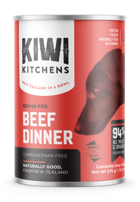 Kiwi Kitchens Beef Wet Dog Food - 375g X 12 (Tray)