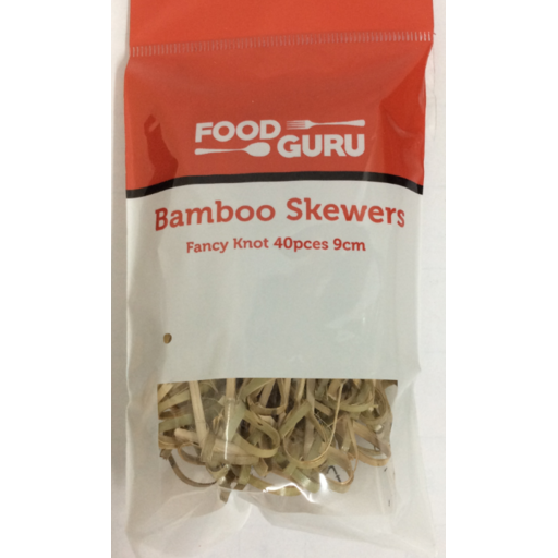 Food Guru Skewer Bamboo Knot 9cm 40 Pack
