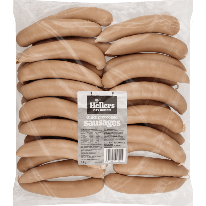 Hellers Precooked Natural Sausages 8"