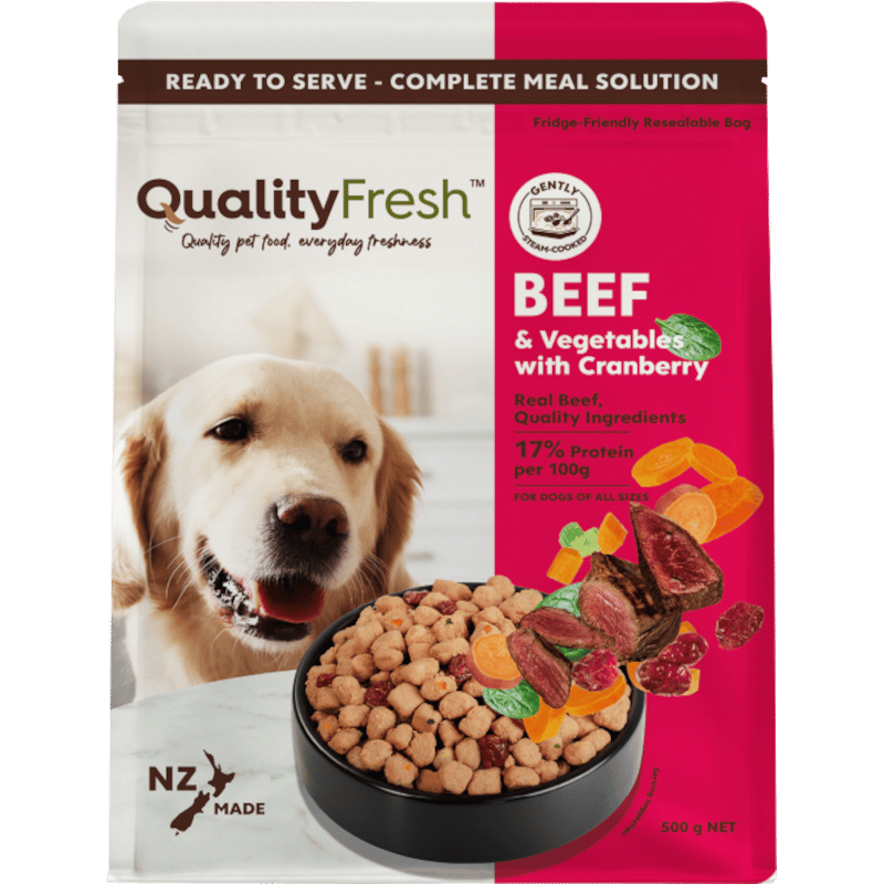 Beef & Vegetable & Cranberries Dog Food Pouch