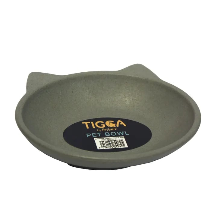 Tigga Cat Dish Bamboo Ears Ice Blue 150ml
