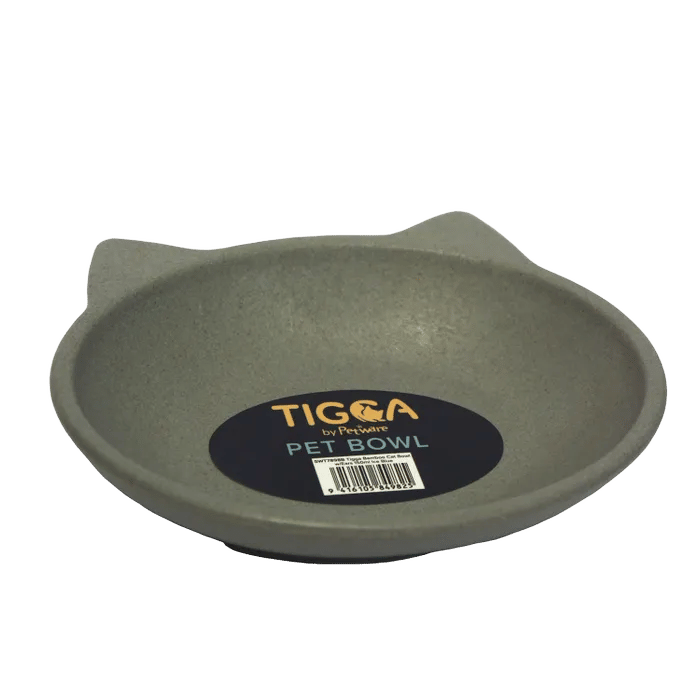 Tigga Cat Dish Bamboo Ears Ice Blue 150ml