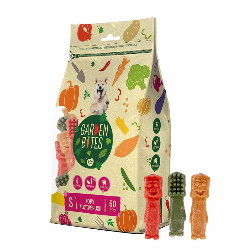 Garden Bites Toby Toothbrush Dog Treats Small