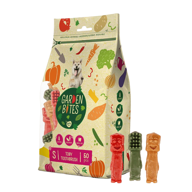 Garden Bites Toby Toothbrush Dog Treats Small