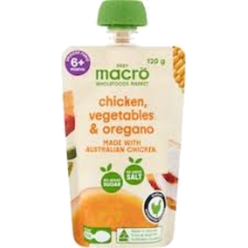 Macro Baby Food Chicken Vege Oregano 120g