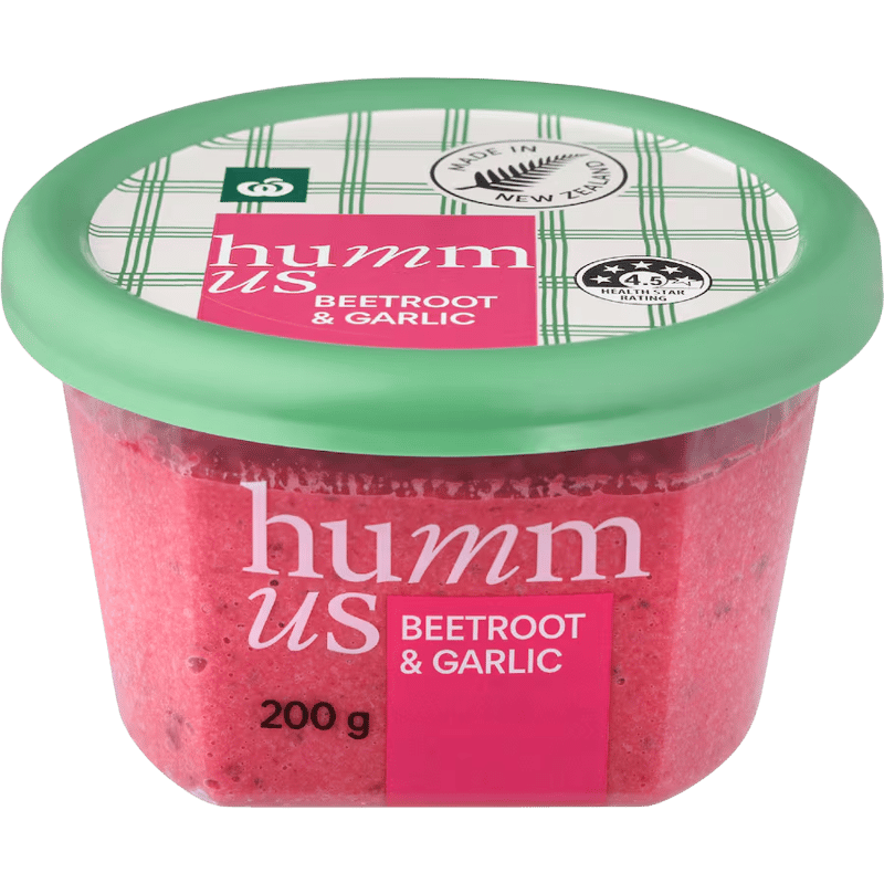 Woolworths Hummus Beetroot & Garlic