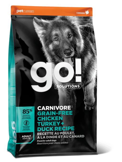 Go! Solutions Carnivore Grain Free Chicken Turkey & Duck Dry Dog Food - 10kg - Discontinued