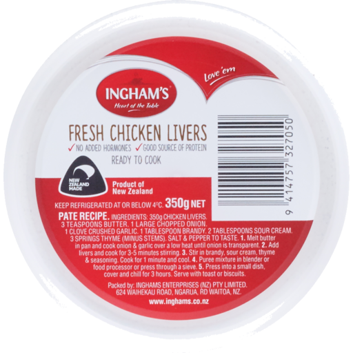 Ingham's Fresh Chicken Livers 350g 350g