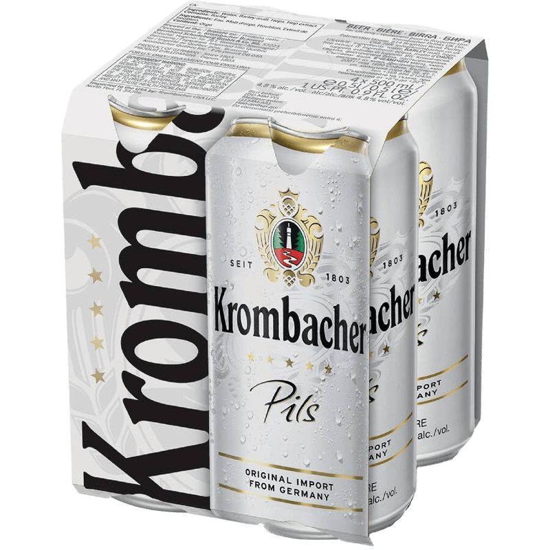 Krombacher Beer Pilsner 4.8% 500ml Can