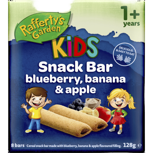 Rafferty's Garden Fruit Snack Bar, Blueberry, Banana & Apple 8 Pack