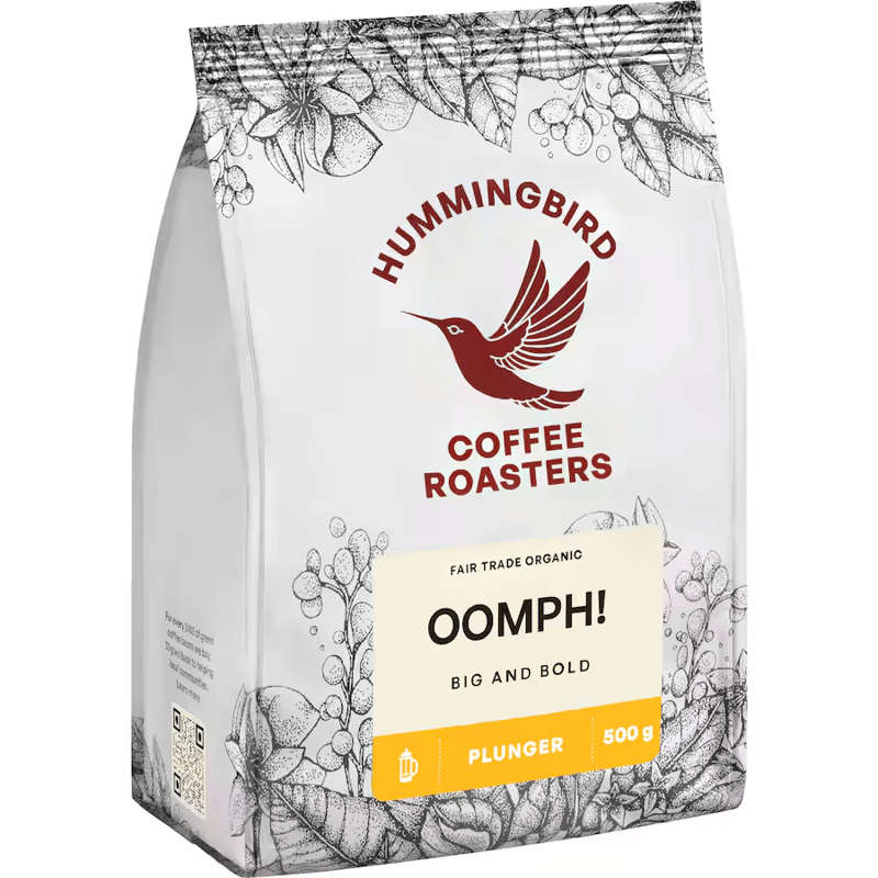 Hummingbird Coffee Plunger Oomph! Organic Fair Trade