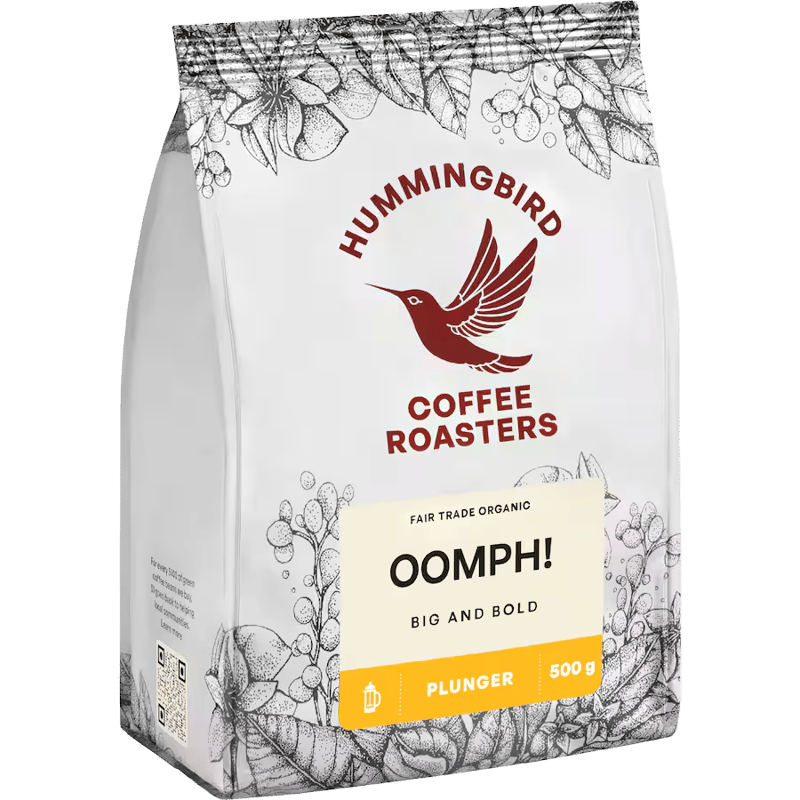 Hummingbird Coffee Plunger Oomph! Organic Fair Trade