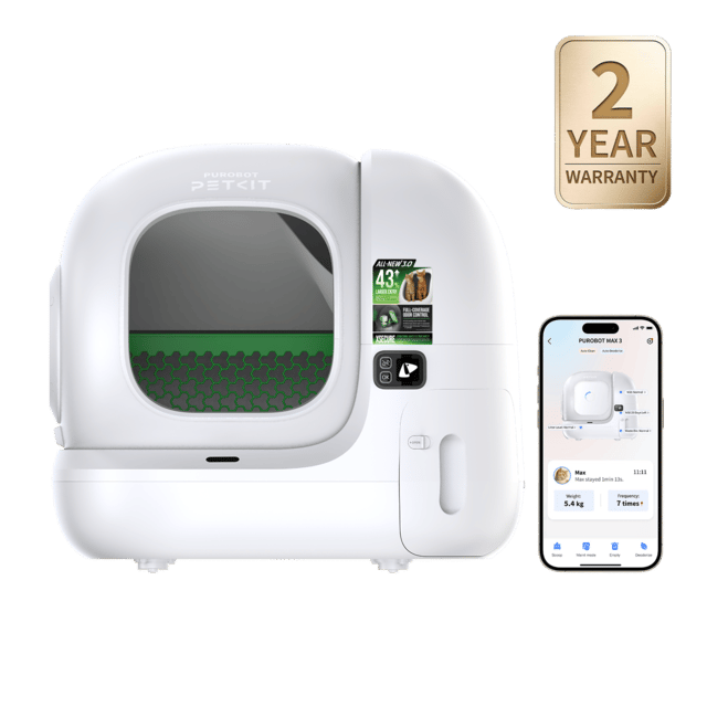 Petkit Purobot Max 3 Automated Self Cleaning Cat Litter Box - White