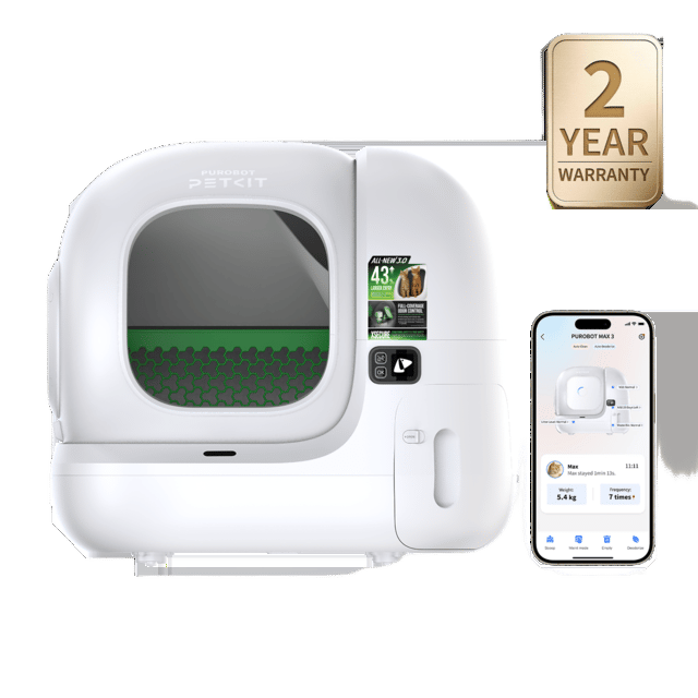 Petkit Purobot Max 3 Automated Self Cleaning Cat Litter Box - White