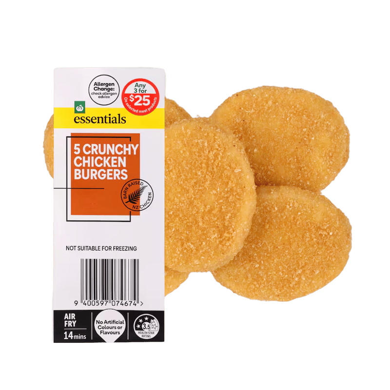 Woolworths Chicken Burgers Crunchy