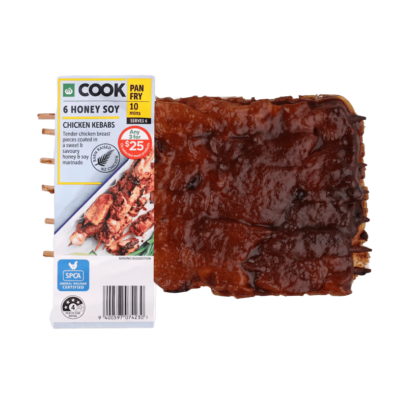 Woolworths Kebabs Honey Soy Chicken