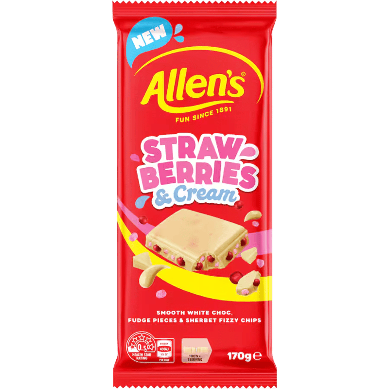Allen's Chocolate Block Strawberries & Cream