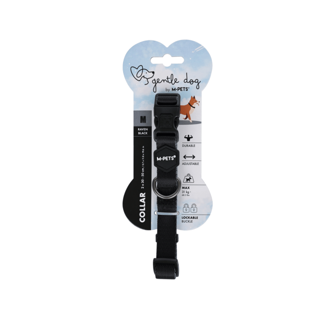 M-Pets Gentle Dog Collar - Medium, Black
