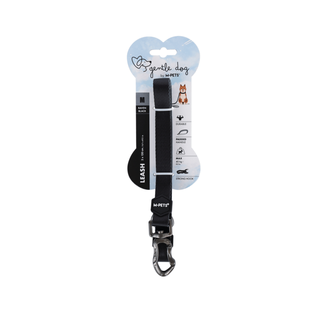 M-Pets Gentle Dog Leash - Medium, Black