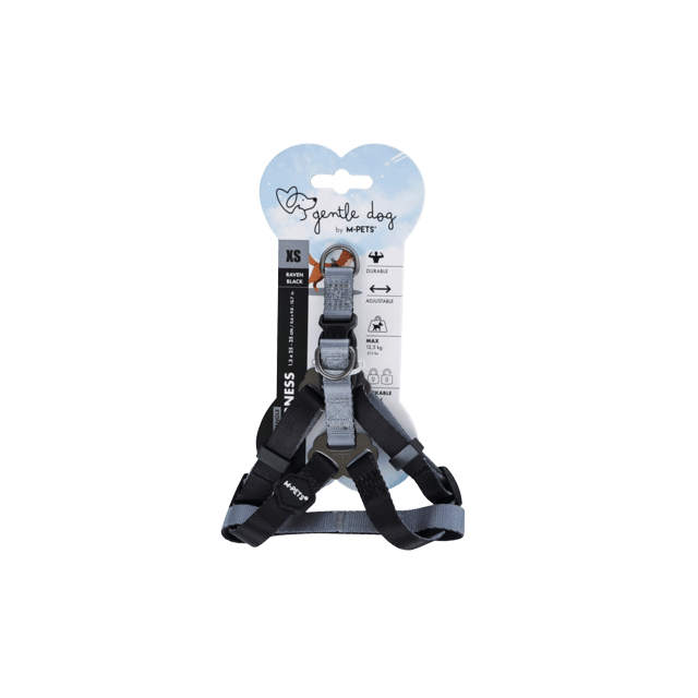 M-Pets Gentle Dog Triangle Dog Harness - Extra Small, Black