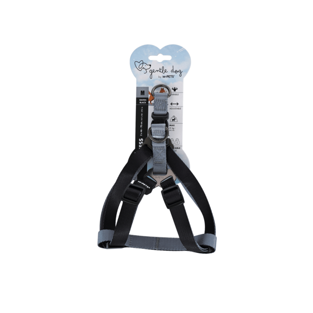 M-Pets Gentle Dog Triangle Dog Harness - Medium, Black