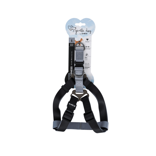 M-Pets Gentle Dog Triangle Dog Harness - Large, Black