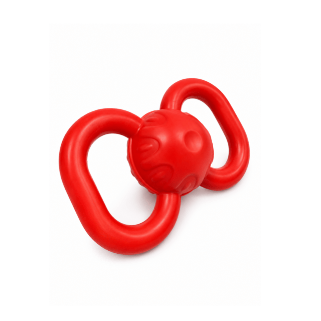 Pup & Purr Double Tug Tough Dog Toy - Red