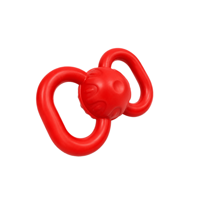 Pup & Purr Double Tug Tough Dog Toy - Red