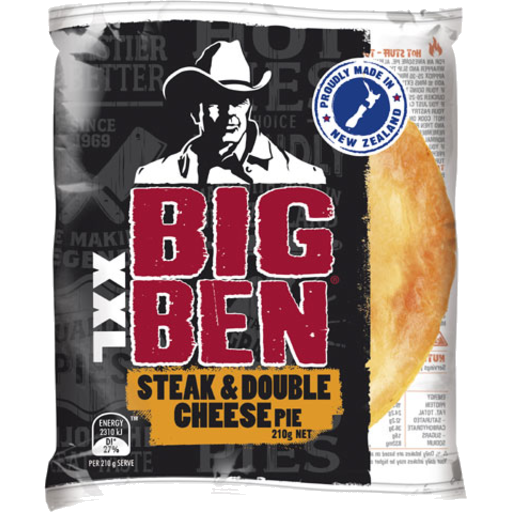 Big Ben Xxl Steak & Double Cheese Pie 210g