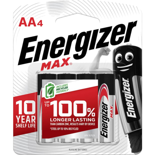Ace Energizer Battery Max Aa 4 Pack