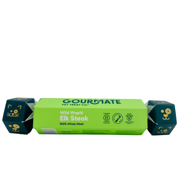Gourmate PET Treat Co. Wild Wapiti Elk Steak Cracker Cat & Dog Treat