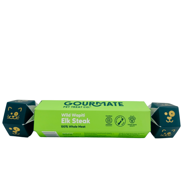 Gourmate PET Treat Co. Wild Wapiti Elk Steak Cracker Cat & Dog Treat