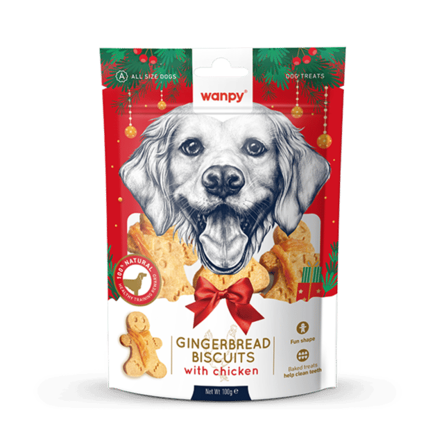 Wanpy Gingerbread Biscuits With Chicken Dog Treats