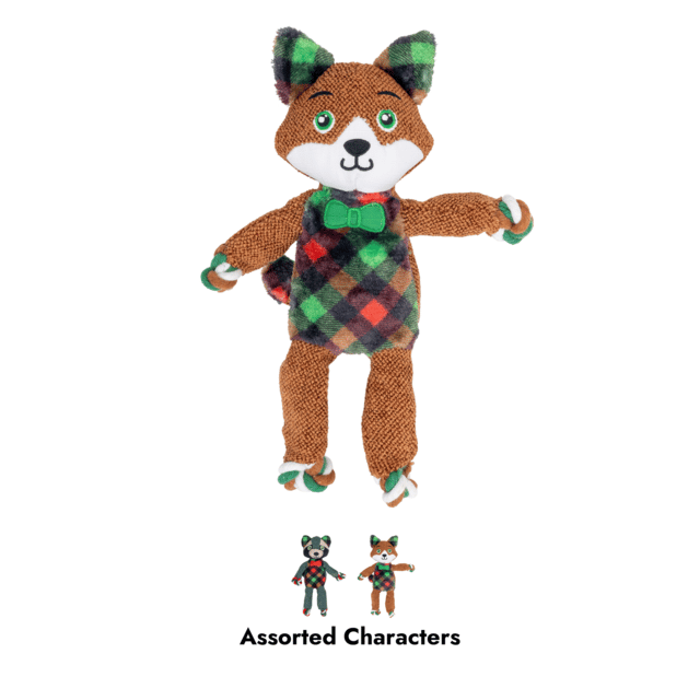 Kong Holiday Floppy Knots Dapper Dog Toy - Small/ Medium, Assorted Styles