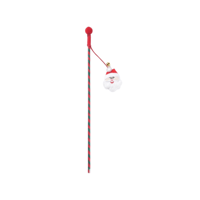 M-Pets Christmas Santa Wish Plush Cat Wand - Single