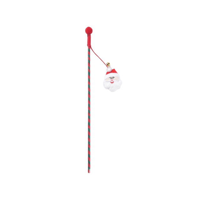 M-Pets Christmas Santa Wish Plush Cat Wand - Single