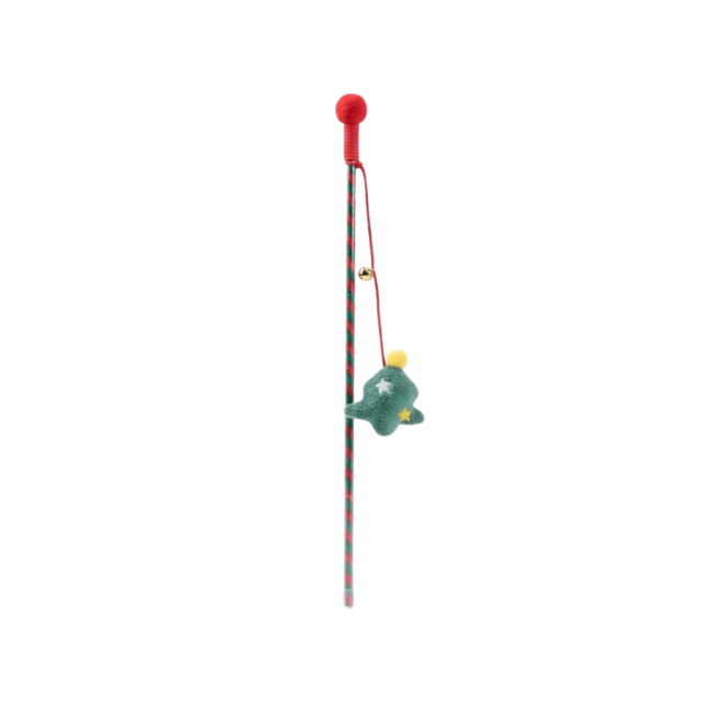 M-Pets Christmas Magic Tree Plush Cat Wand - Single