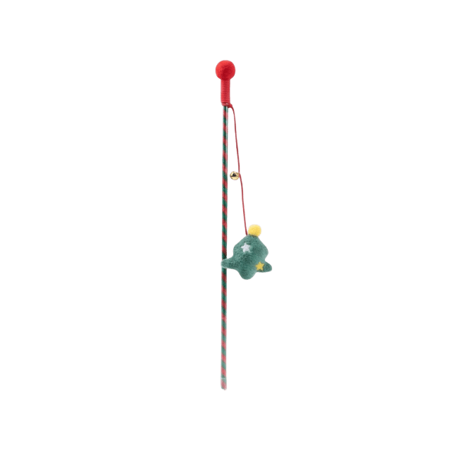 M-Pets Christmas Magic Tree Plush Cat Wand - Single