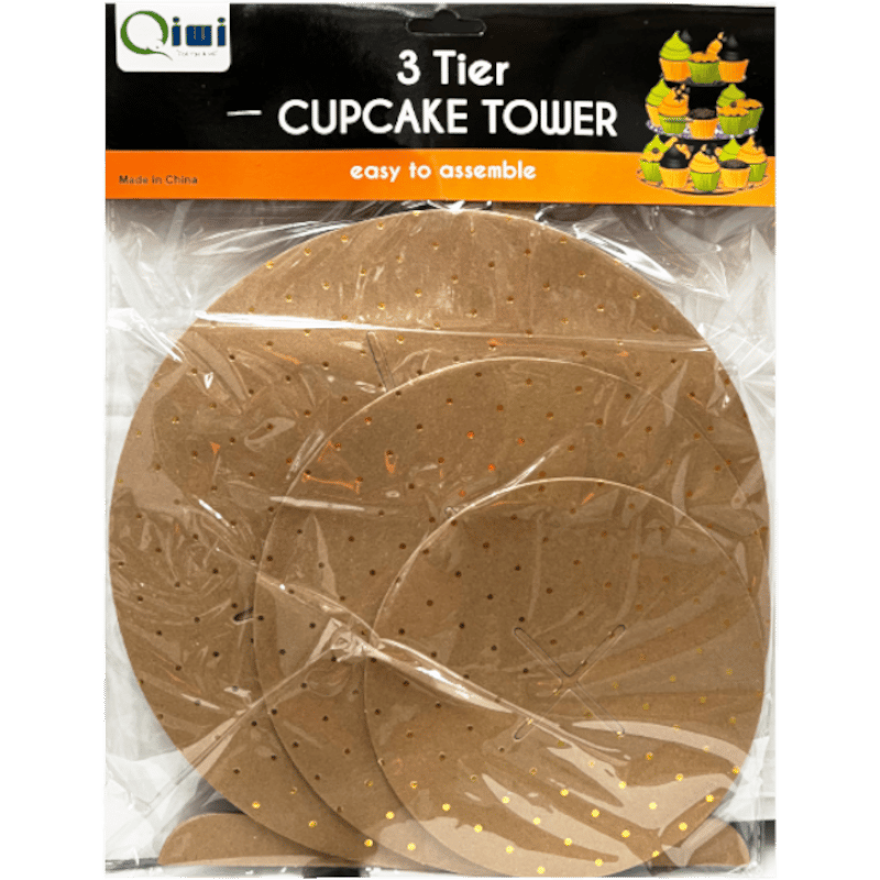 Biodegradable 3 Tier Cardboard Cupcake Tower