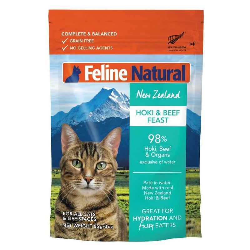 Feline Natural Hoki & Beef Pouch Wet Cat Food