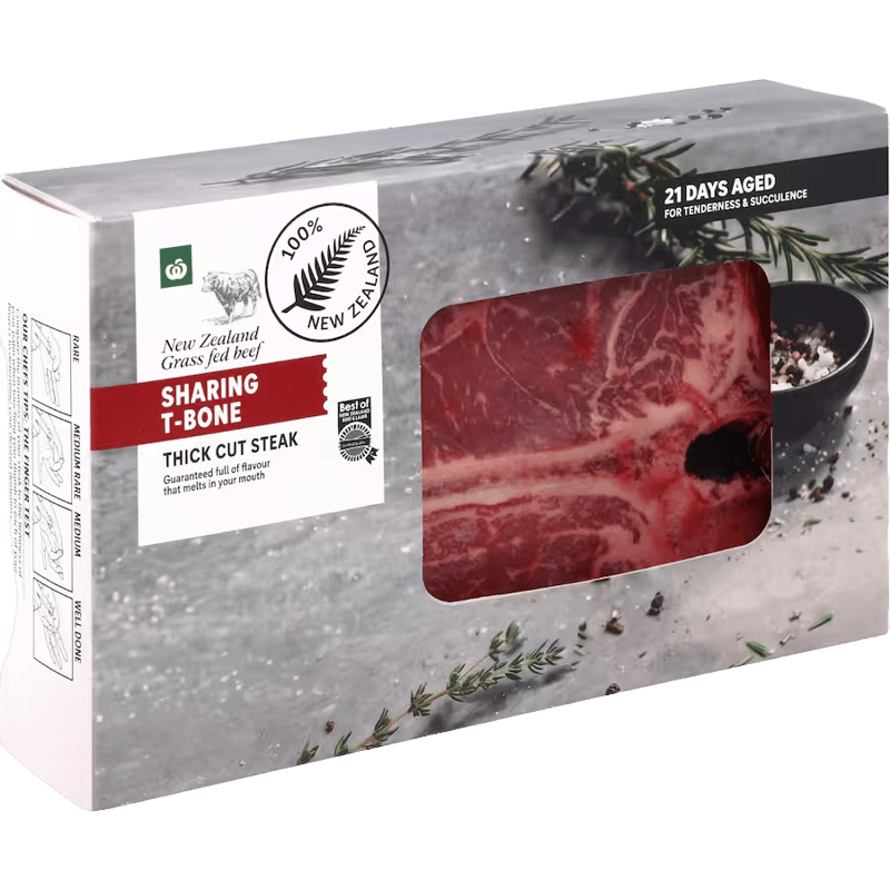 Woolworths NZ Beef T-Bone Sharing Steak