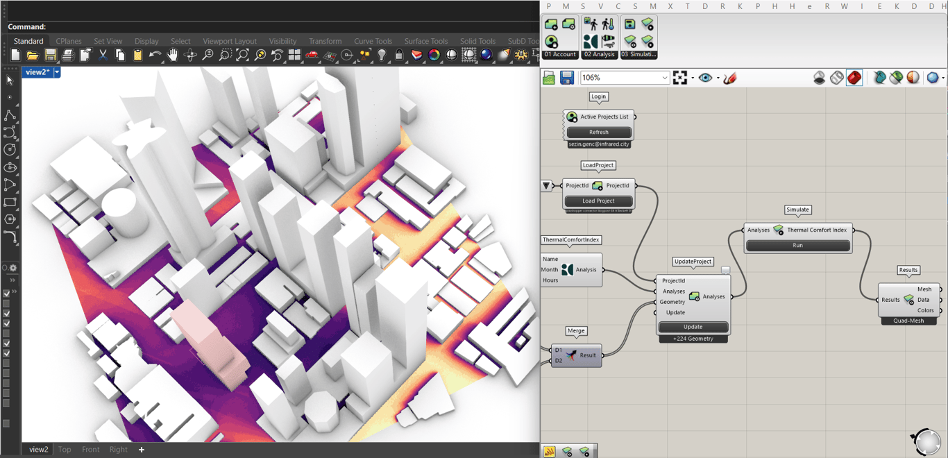 Getting started with Connectors: infrared.city in Grasshopper