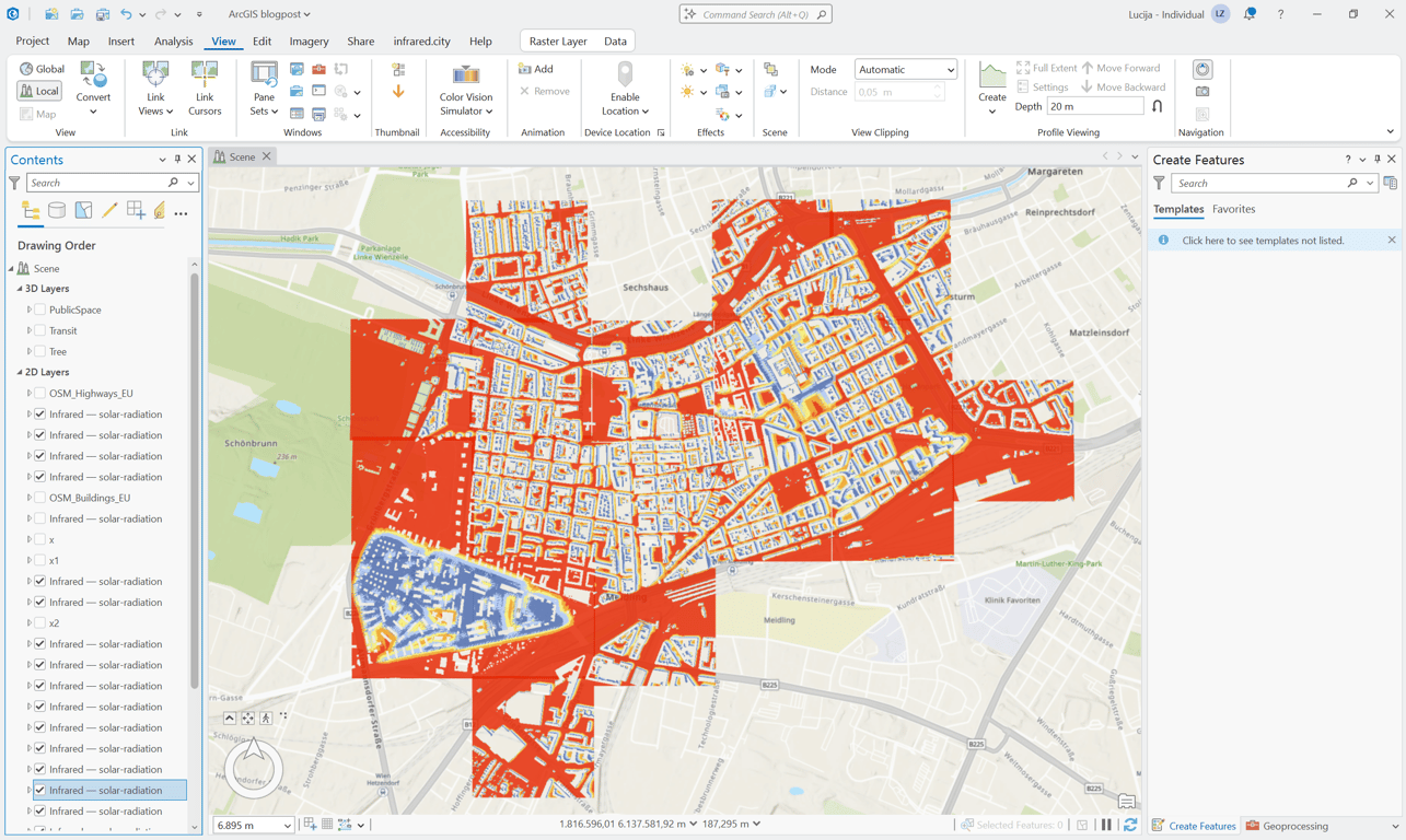 infrared.city in ArcGIS