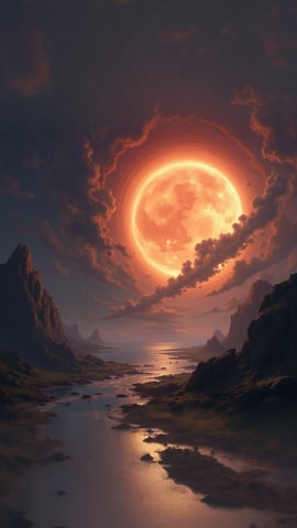 Dyson Sphere Construct Shimmering Around a Bright Star Mobile Preview