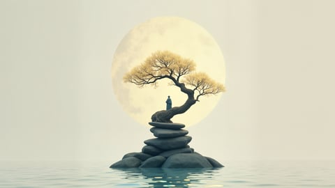 Bonsai Serenity: A Minimalist Masterpiece Desktop Preview