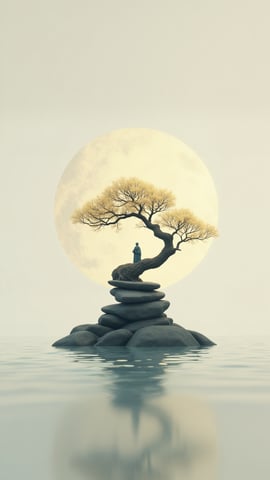 Bonsai Serenity: A Minimalist Masterpiece Mobile Preview