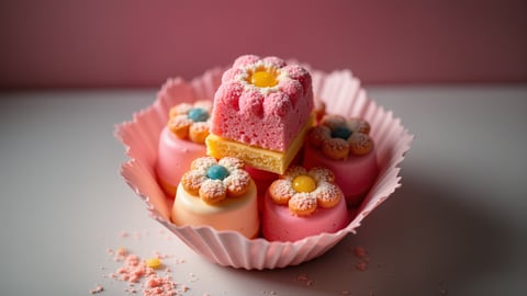 A Box of Assorted Brightly Colored Turkish Delight Desktop Preview